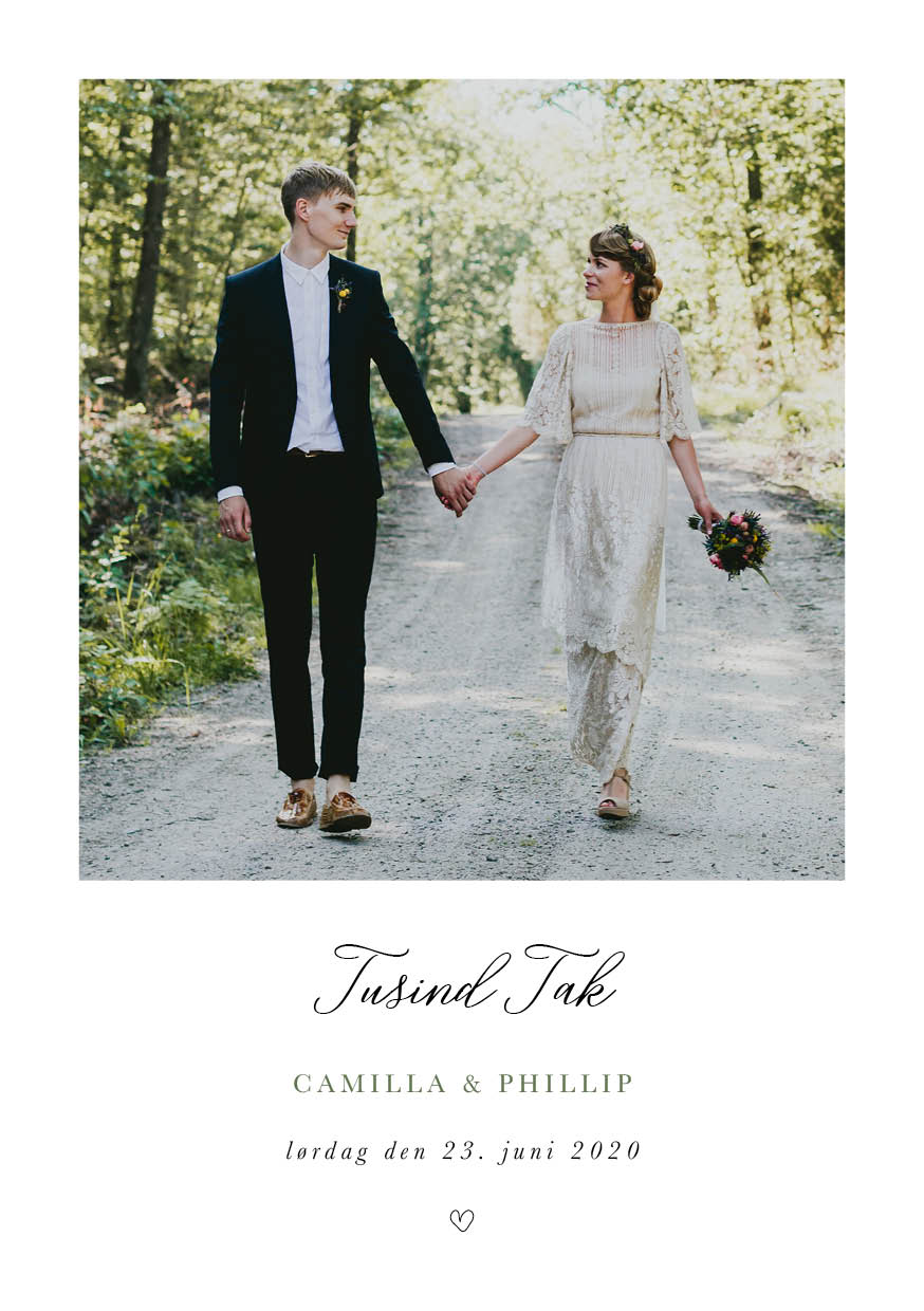 Bryllup - Camilla & Phillip Takkekort